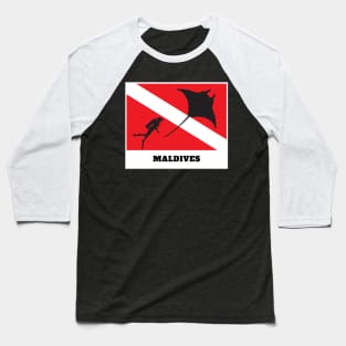 Maldives Island Scuba Dive Baseball T-Shirt